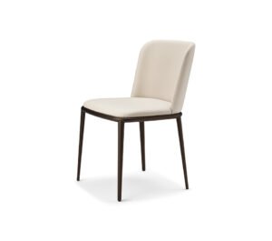 Magda ML Chaise design haut de gamme Magda ML de Cattelan Italia avec structure en acier laqué et revêtement en cuir italien, disponible chez D-Style Interior.