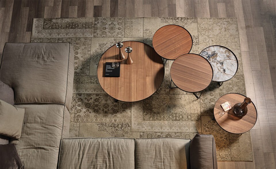 Table basse design haut de gamme Billy Wood par Cattelan Italia, plateau bois massif avec structure métallique, disponible chez D-Style Interior.