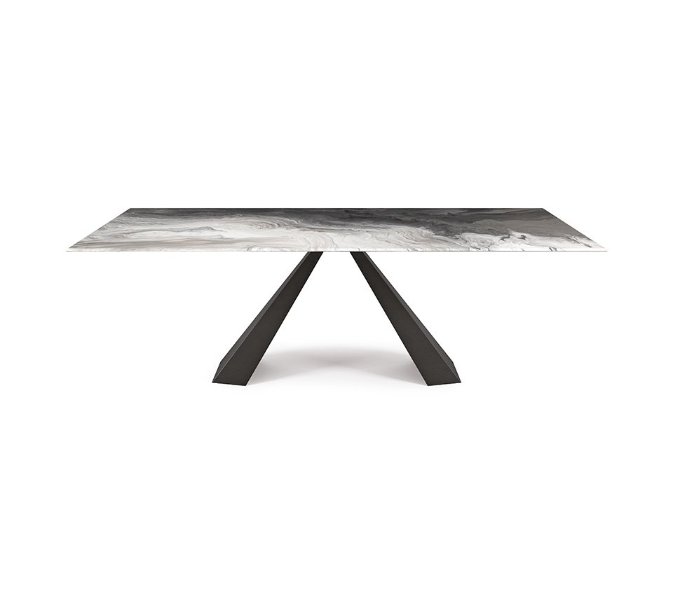 ELIOT Crystalart – Table en verre décoratif | Cattelan Italia