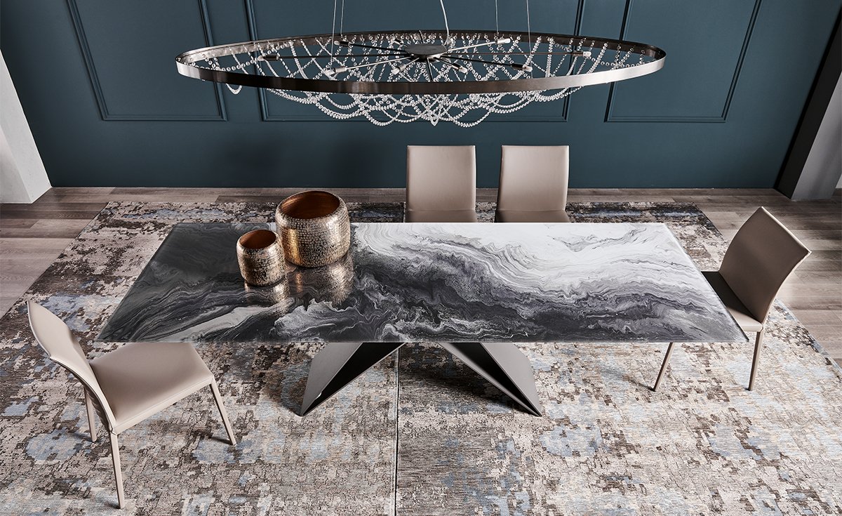 Premier Crystalart | table design haut de gamme par Cattelan Italia. Disponible chez D-Style Interior.