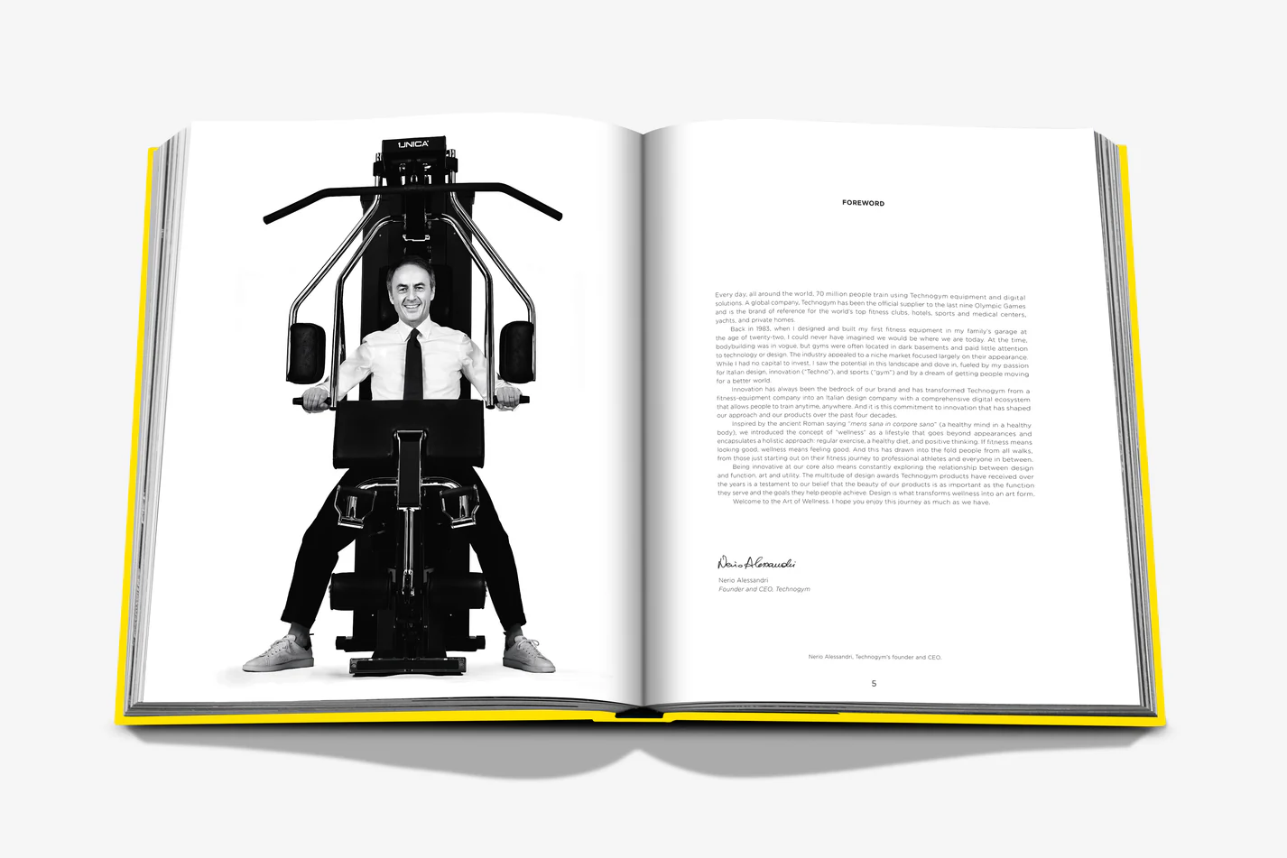 Livre design haut de gamme Technogym: The Art of Wellness par Assouline, édition premium sur la révolution du wellness, disponible chez D-Style Interior.