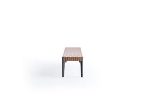 Stilt Weave table basse et tabouret d’Amura Lab allient cuir tissé à la main et design épuré, pour une élégance naturelle et intemporelle. Disponible chez D-Style Interior.
