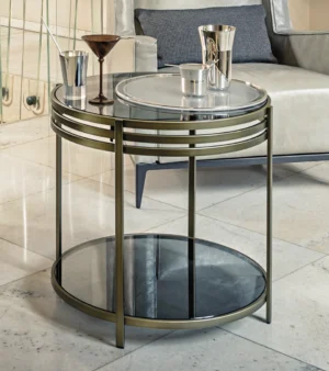 Ula – Table basse design en verre fumé Arketipo