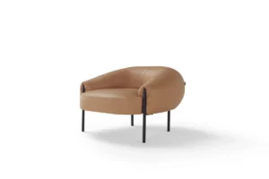 Isola fauteuil d’Amura Lab, signé Lucy Kurrein, combine douceur, confort et design italien raffiné dans une silhouette contemporaine. Disponible chez D-Style Interior.