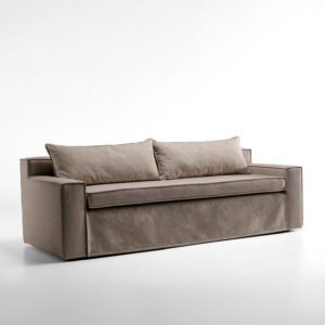 Canapé lit design haut de gamme Plateau par Colunex, dimensions généreuses et système automatique, disponible chez D-Style Interior.