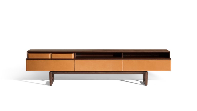 Meuble TV design haut de gamme Fidelio Multimedia Cabinet – Poltrona Frau