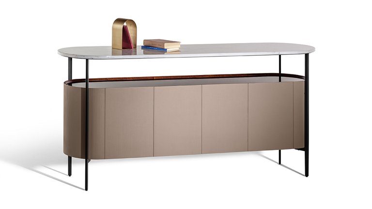 Bibliothèque design haut de gamme Mi Cabinet bas – Poltrona Frau