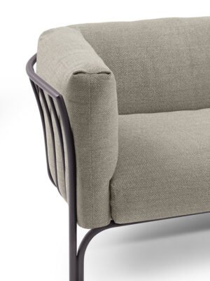Canapé design haut de gamme Mirabell par Poltrona Frau, structure aluminium embossé avec coussins déhoussables, disponible chez D-Style Interior