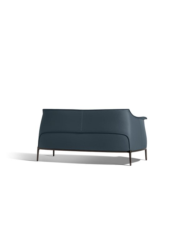 Archibald Canapé Poltrona Frau : canapé design haut de gamme deux places signé Jean-Marie Massaud. Structure acier, cuir Pelle Frau®. D-Style Interior.