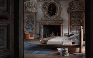 Volare Due Lit design haut de gamme par Poltrona Frau en cuir Pelle Frau® et bois massif, design italien, disponible chez D-Style Interior