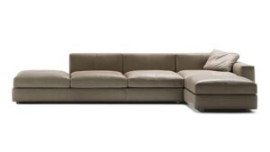 Massimosistema Canapé Poltrona Frau : canapé design haut de gamme modulaire avec structure hêtre et coussins plumes d'oie. Système personnalisable. D-Style Interior.