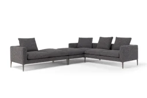 Leonard Canapé design haut de gamme alliant lignes géométriques élégantes et confort moelleux, signé Amura Lab. Disponible chez D-Style Interior.