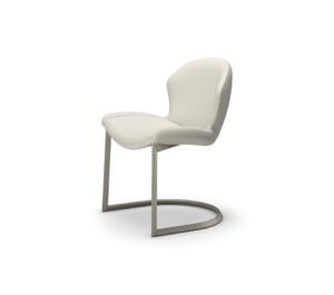 Rachel Cantilever Chaise design en porte-à-faux signée Cattelan Italia, alliant structure en acier laqué gaufré et confort enveloppant. Disponible chez D-Style Interior.