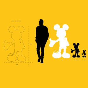 Mickey Kolor Large, Sculpture design haut de gamme Leblon Delienne, colorée et ludique, peinture à la main. Disponible chez D-Style Interior