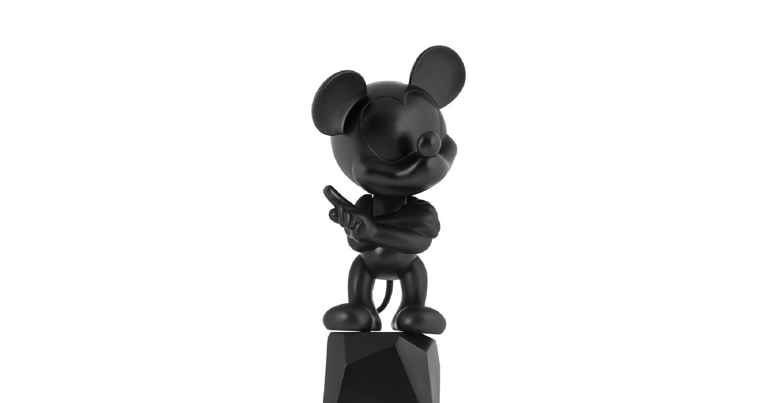 Mickey Rock – Medium, Sculpture design haut de gamme Leblon Delienne, hommage aux 90 ans de Mickey, résine peinte à la main, multi-facettes, disponible chez D-Style Interior