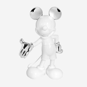 Mickey Welcome Bicolore Large, Sculpture design haut de gamme grandeur nature Leblon Delienne, résine peinte à la main, disponible chez D-Style Interior