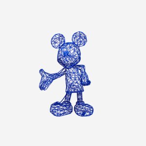 Mickey Wire Medium, sculpture design haut de gamme Leblon Delienne x Miguel Chevalier, œuvre contemporaine inspirée de l’art numérique. Disponible chez D-Style Interior.