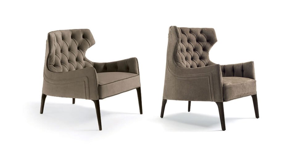 Piola Capitonné Bergère fauteuil design haut de gamme – Vittoria Frigerio