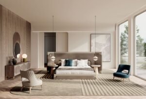 Crivelli buffet de Vittoria Frigerio, un meuble design haut de gamme associant bois, cuir et finitions métalliques. Disponible chez D-Style Interior.