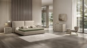 Gregory buffet de Gamma Arredamenti, un meuble en cuir avec sangles décoratives et finitions raffinées. Élégance et design italien chez D-Style Interior.