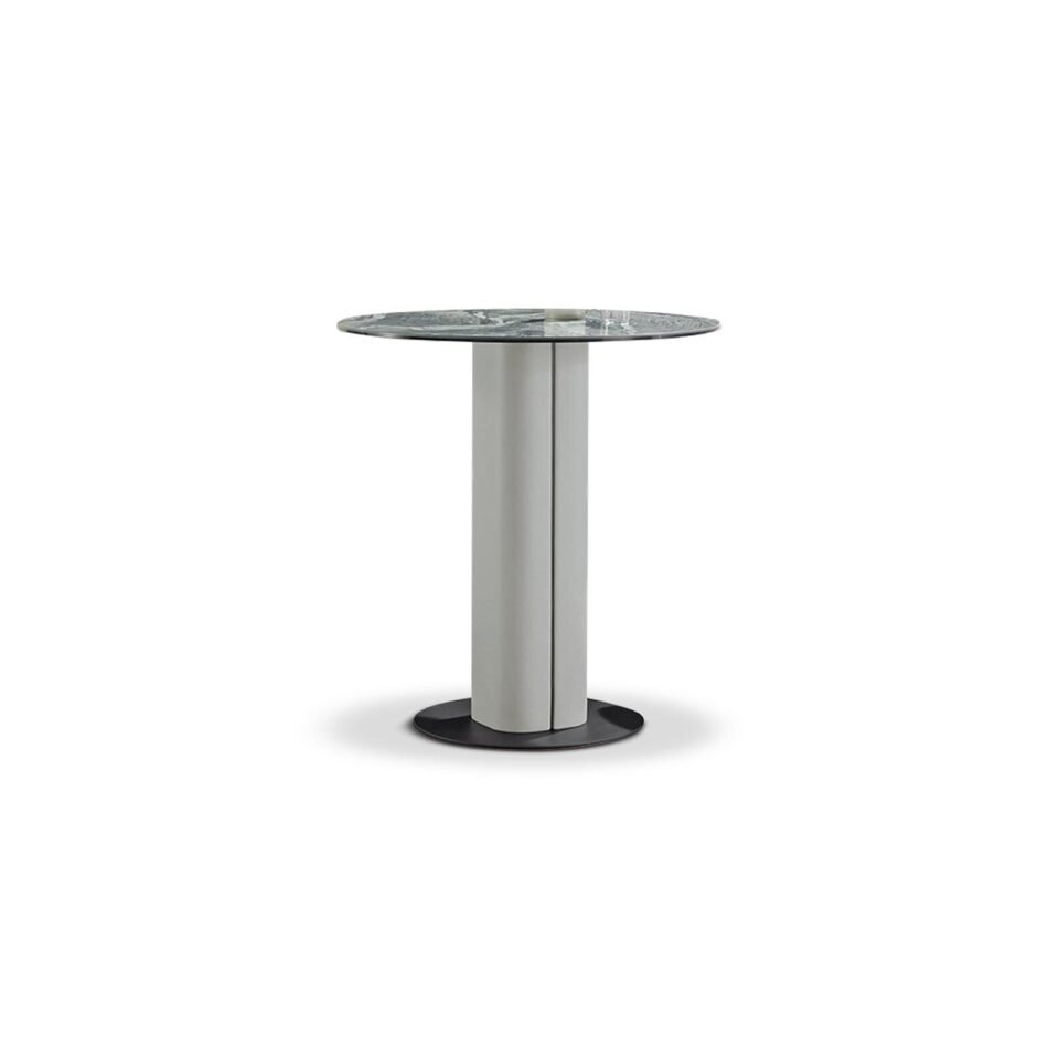 Milos – table basse design haut en cuir – Gamma Arredamenti