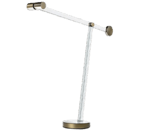 Archimede lampe sur pied design haut de gamme par Reflex Angelo avec base en miroir fumé et laiton orientable. Disponible chez D-Style Interior.